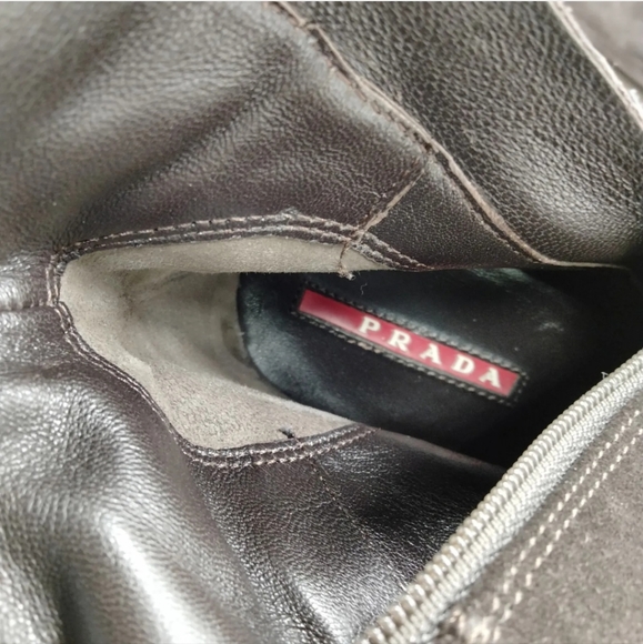 Prada Boots  Women Brown Suede - Picture 7 of 8